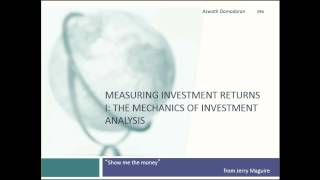 Session 11: Cost of Capital & First Steps on Returns