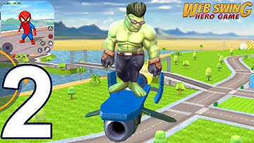 Web Rope Hero - City Battles - Gameplay Walkthrough Part 2 - Little Hulk (iOS, Android)