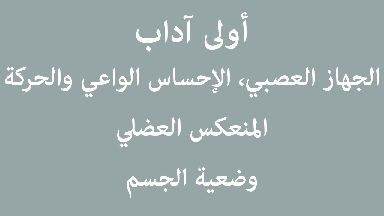 أولى آداب