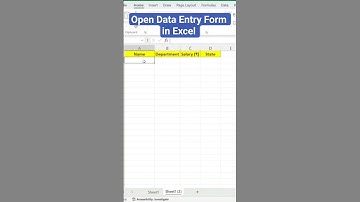 Data Entry Form in Excel Using Shortcut Key! | Amazing tips in Excel | #excel #excelshorts