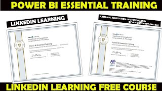Power BI Essential  Online Training | Linkedin Learning & NASBA Free Course Certificate screenshot 2