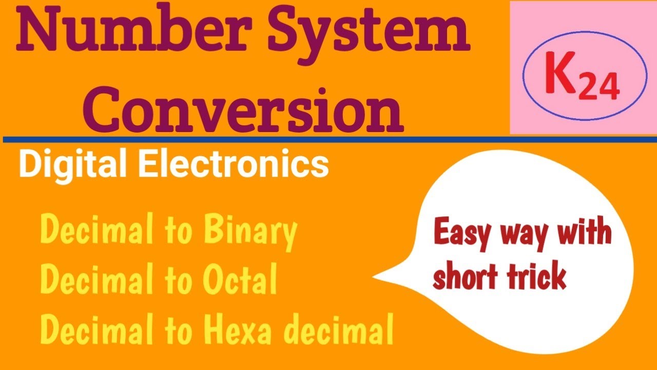 Number system conversion| decimal to binary short trick - YouTube