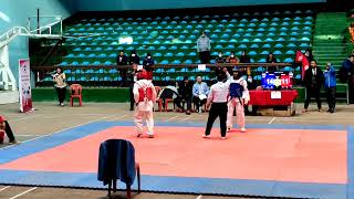 43-46 K.G Male Taekwondo Game(Best Game ever)Best player GOES TO BLUE CHESTCOVER (LUMBINI)