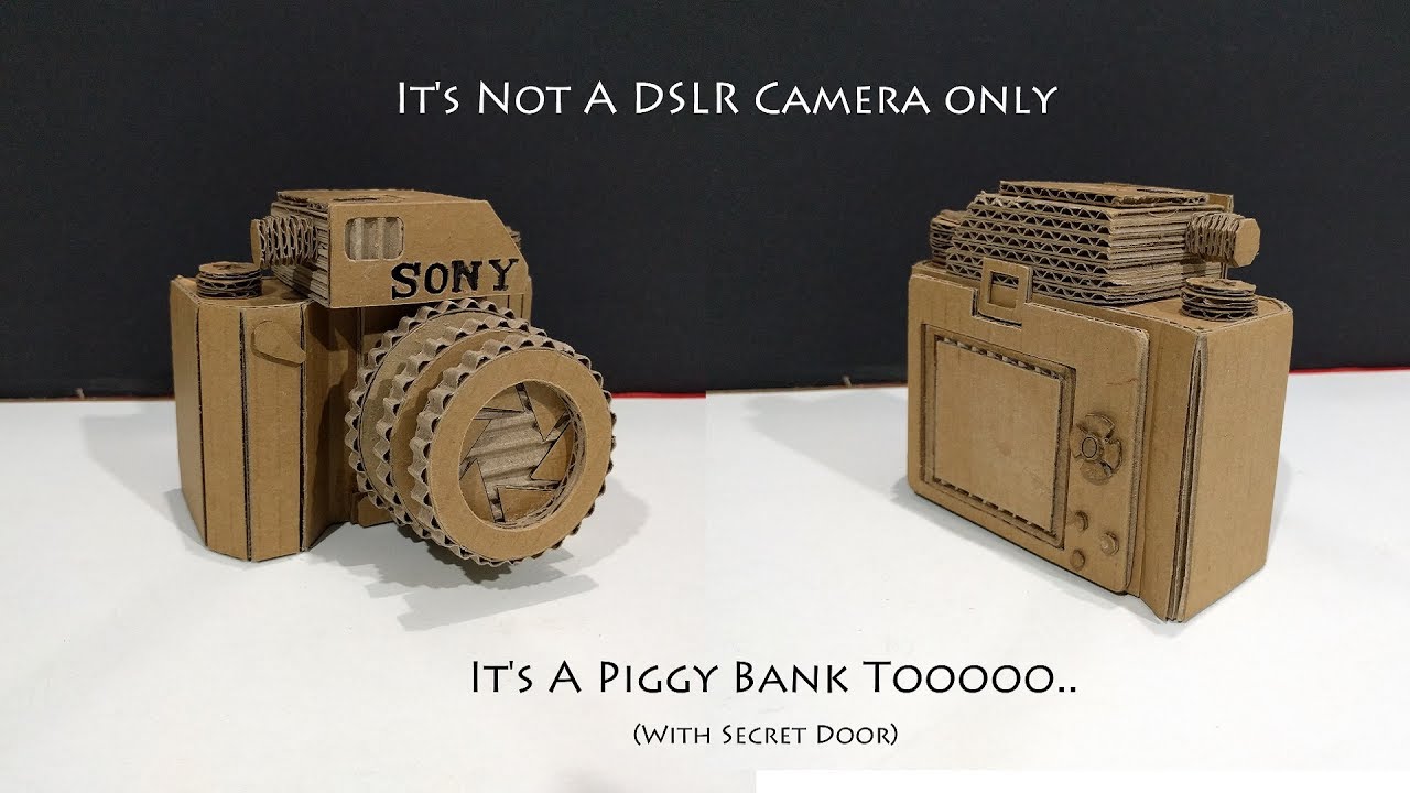 How To Make A Dslr Camera Piggy Bank Safe From Cardboard With Secret Lock Sony Camera Youtube Dslr Camera Sony Camera Dslr