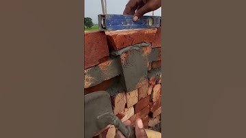 the process of making a fence using bricks #construction #popular #fence #brick #viralshorts #shorts