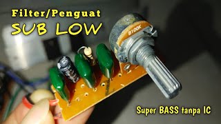 Rakit subwoofer super BASS || Membuat penambah super BASS pada power amplifier