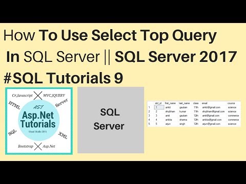 How to use select top query in sql server 2017 || #sql tutorials 9