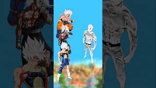 Saitama vs Goku & Black Goku & Bardock who is strongest #shorts #anime #likes