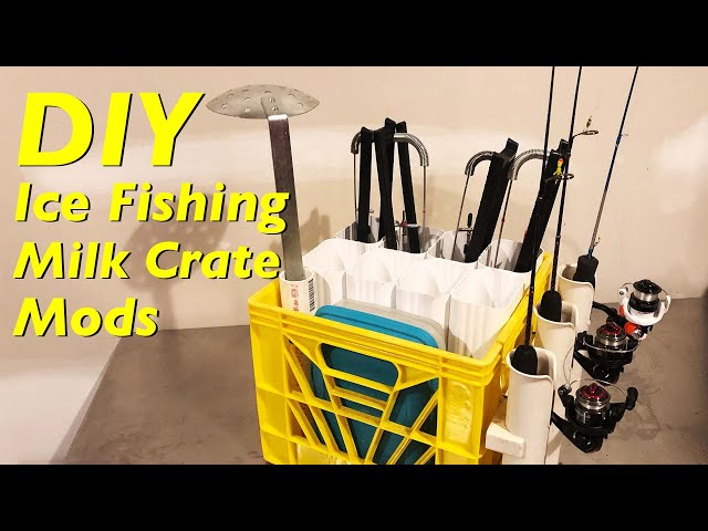 DIY Ice Fishing Milk Crate Mods 