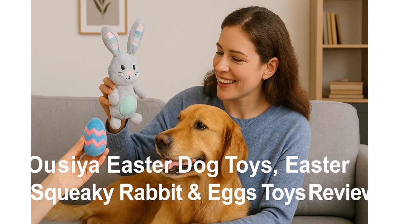 🐰 Ousiya Easter Dog Toys, Easter Squeaky Rabbit & Eggs Toys Review 🐰