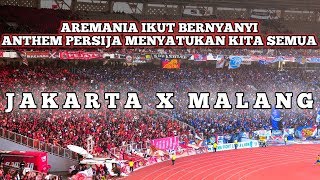 aremania ikut bernyanyi saat anthem 'persija menyatukan kita semua'