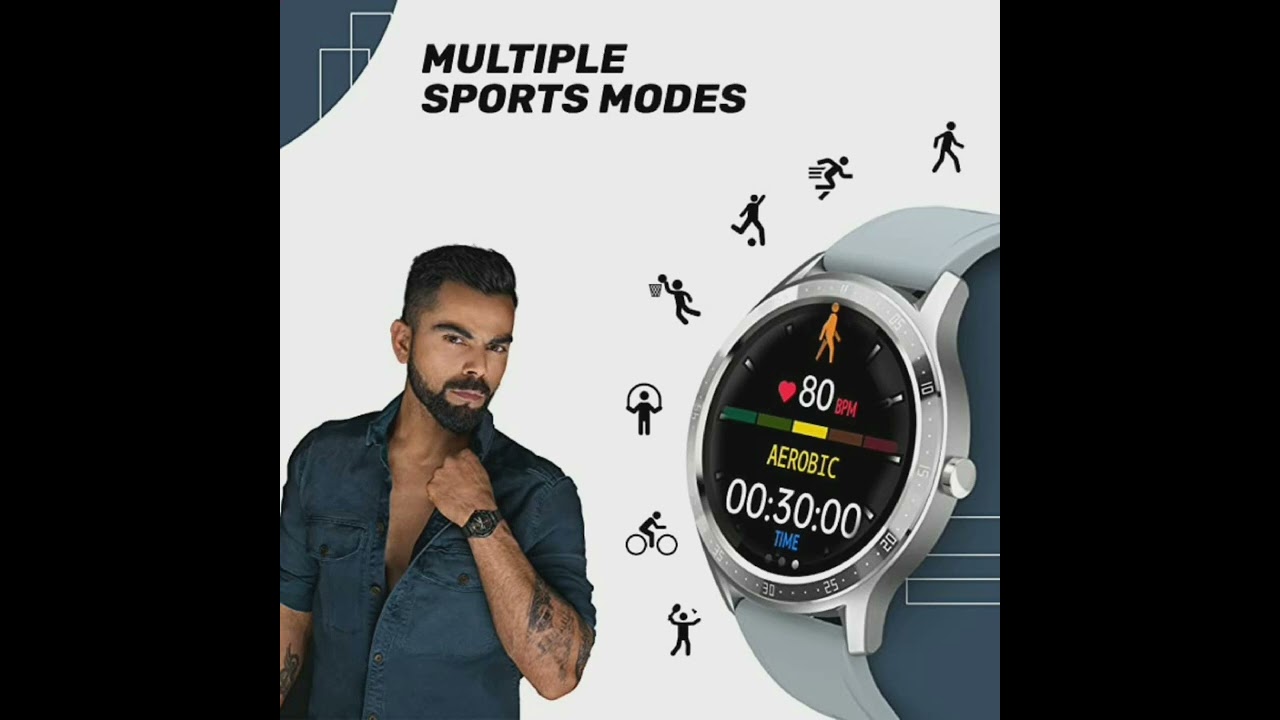 Fire-Boltt 360 SpO2 Full Touch Large Display Round Smartwatch with in-Built Games,