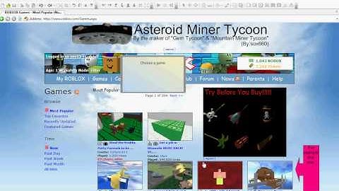 Roblox Tutorial August 2009: How to play a game.