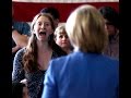 Hillary Clinton incoherent on #ClimateChange, heckled by women activists in NH