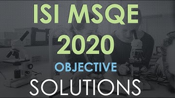 ISI MSQE 2020 Q 4 5 6 7  OBJECTIVE Complete Solutions Special Techniques Short Cut ANALYSIS