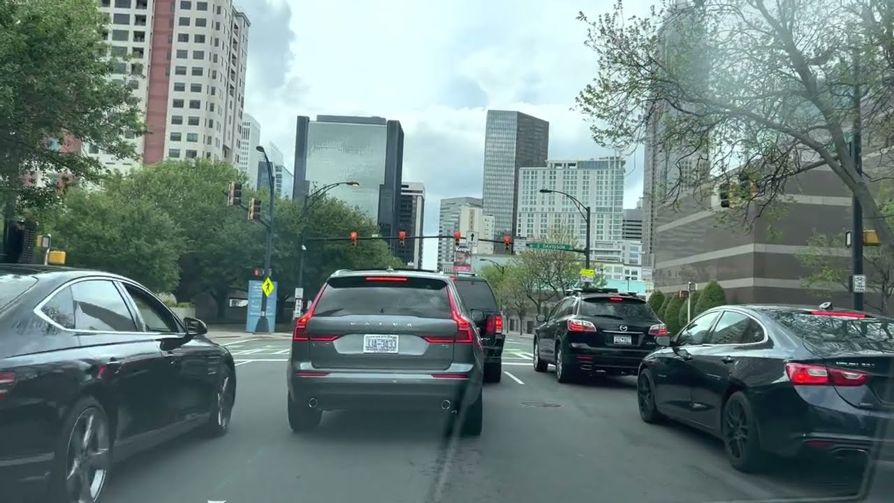 Driving through downtown charlotte, NC USA YouTube