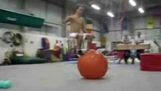 Exercise Ball Backflip