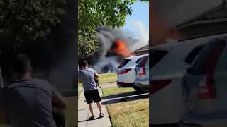 Home badly damaged after garage fire breaks out in northeast Fresno