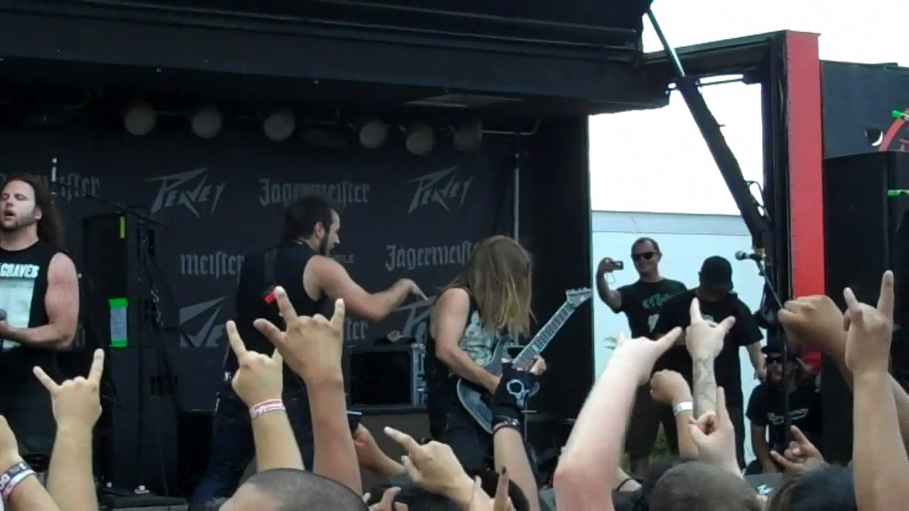Unearth "my will be done" "zombie auto pilot" "eyes of black' live mayhem fest 7-16-11