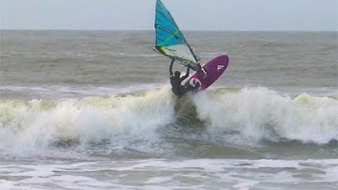 One Wave, long walk :-) Denmark,THY, Cold Hawaii, Windsurf Video log 18/3