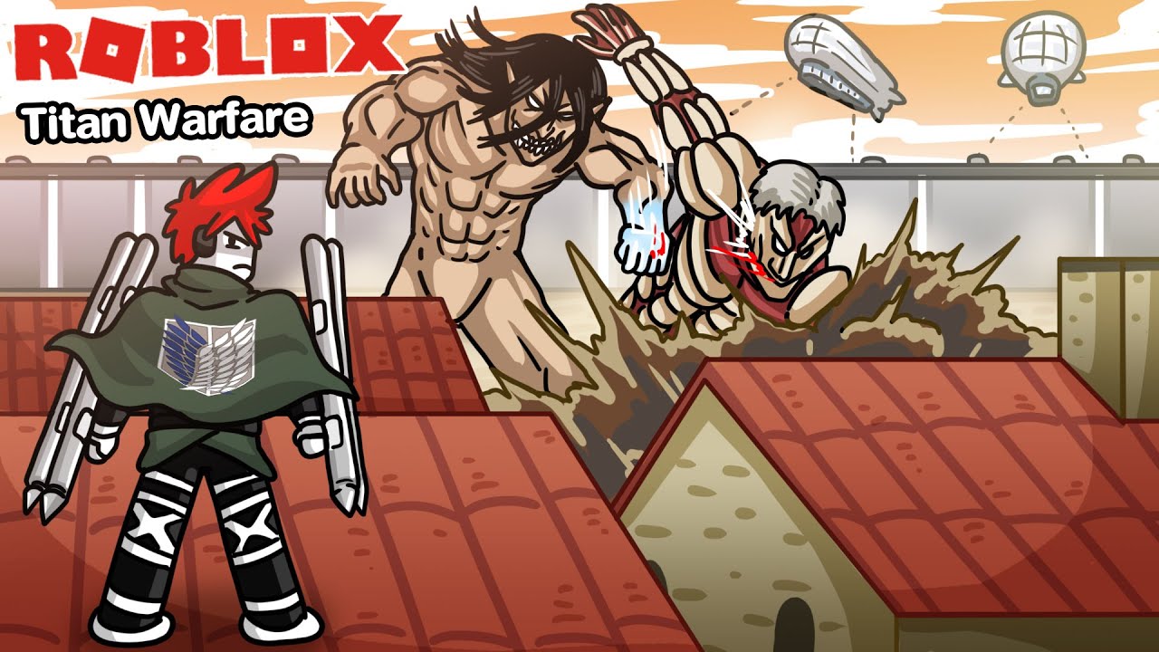 เกมส์ ไทย ทั้ น  New  Roblox : Titan Warfare การต่อสู้ของไททันระหว่าง เอลเดีย กับ มาเลย์ !!!