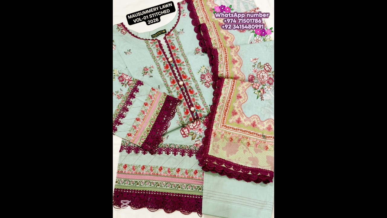 Maussummery Lawn Vol-01 | Ready-Made Stitched Ladies Suit | Summer Collection 2026