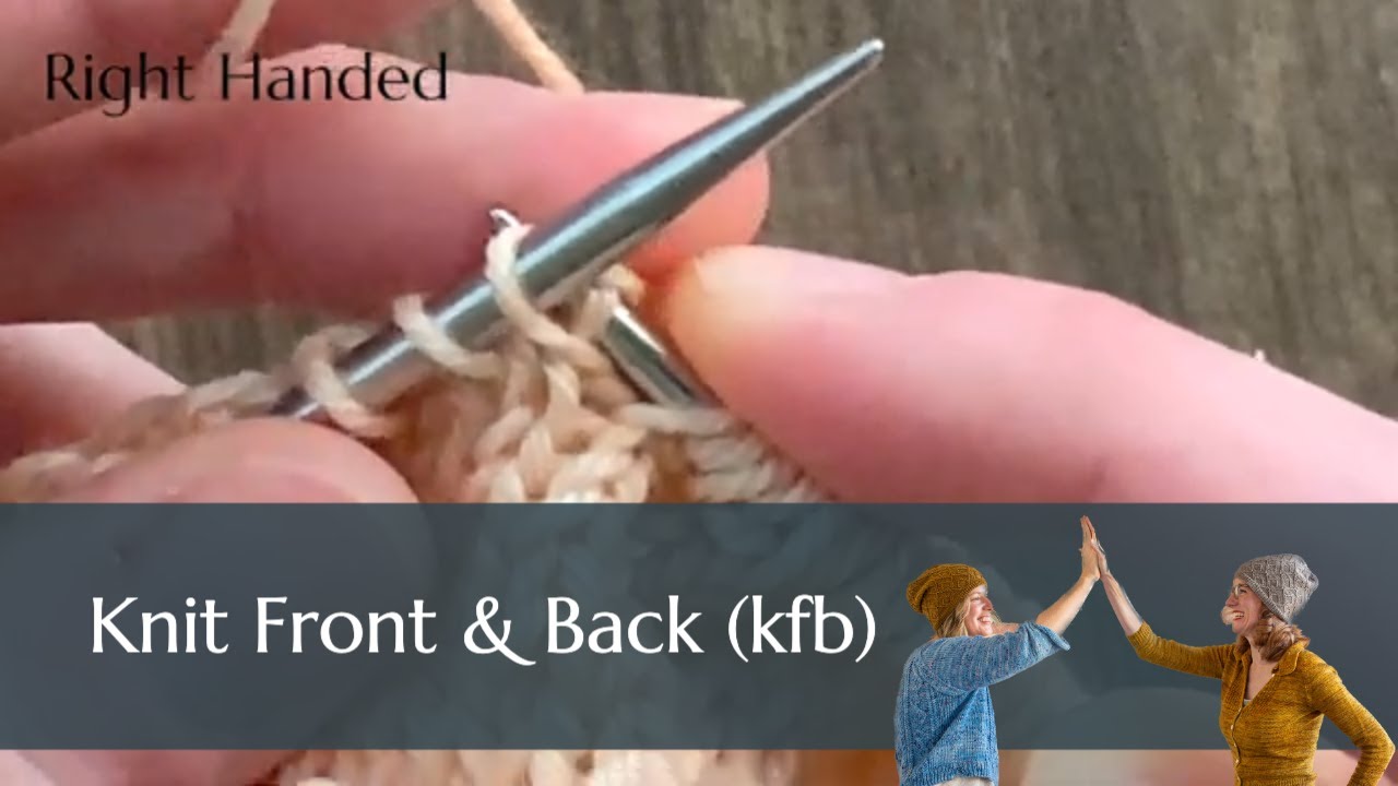 Knit front & back (KFB) stitch in slow motion: the easiest increase!