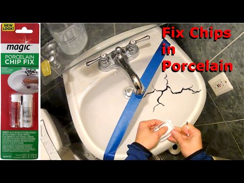 How to fix a crack in a porcelain sink