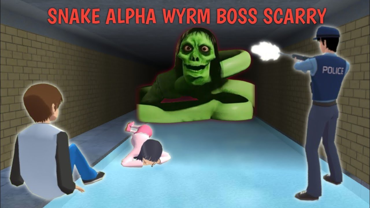 The secret of the haunted gutter😱 TERROR SNAKE ALPHA BOS‼️Mio is trapped😰 SAKURA SCHOLL SIMULATOR
