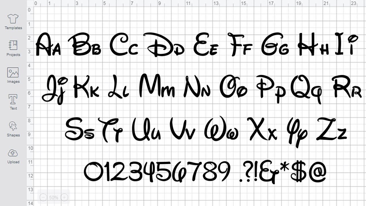 Cricut Disney Font Svg