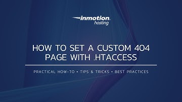 How to Set a Custom 404 Page With  htaccess