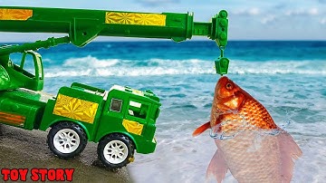 Xe Bus Tayo Và Xe Cẩu Giải Cứu Gia Đình Nhà Cá Con | Toy Story