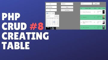 PHP And MySQL CRUD (Insert,Update,Delete) Tutorial - PART 8  CREATING TABLE