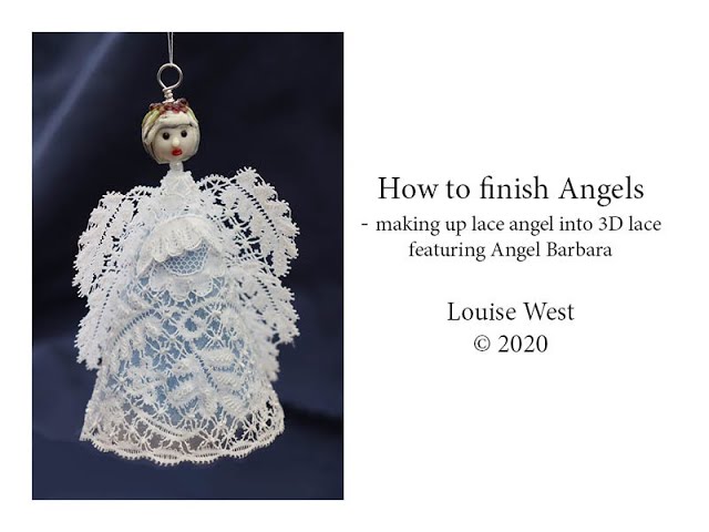 How to make up bobbin lace angel - showing the process using Angel