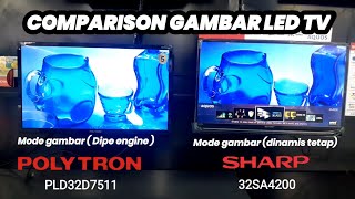 Perbandingan Gambar Tv Sharp Vs Polytron 32 Inch