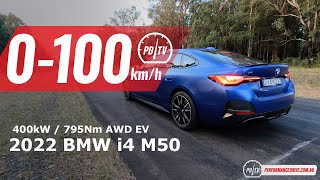 2022 BMW i4 M50 0-100km/h & motor sound