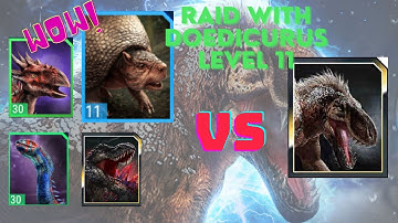 DEFEATED GORGOTREBAX with Doedicurus Level 11+ APEX  RAID BOSS (Jurassic World Alive)