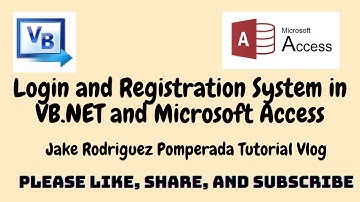 Login and Registration System VBNET and MS Access