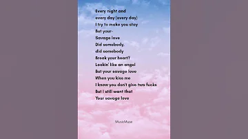 SAVAGE LOVE BTS Jason Derulo And Jawsh 685 Lyrics Kpop Bts Music Lyrics Jungkook 