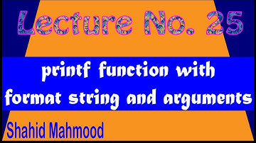 printf function || format string || single argument || multi arguments In C Language