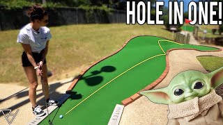 Baby Yoda Brings The Mini Golf Hole In One Luck!