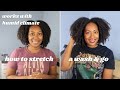 Tutorial // how I stretch & shape my wash & go + fight humidity to keep my hair stretched | ALOVE4ME