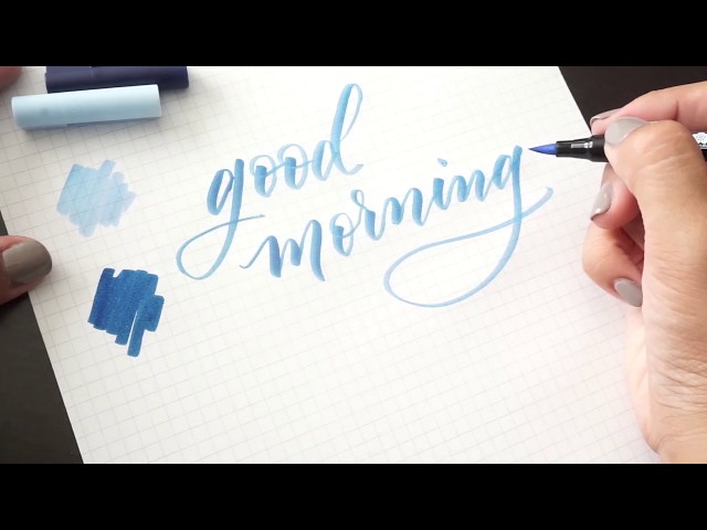 how to do ombre calligraphy ✨ calligraphy brush lettering tutorial 