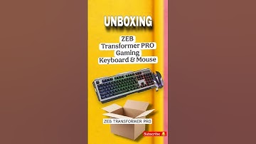 UNBOXING Gaming Keyboard and mouse ZEB Transformer pro #gaming