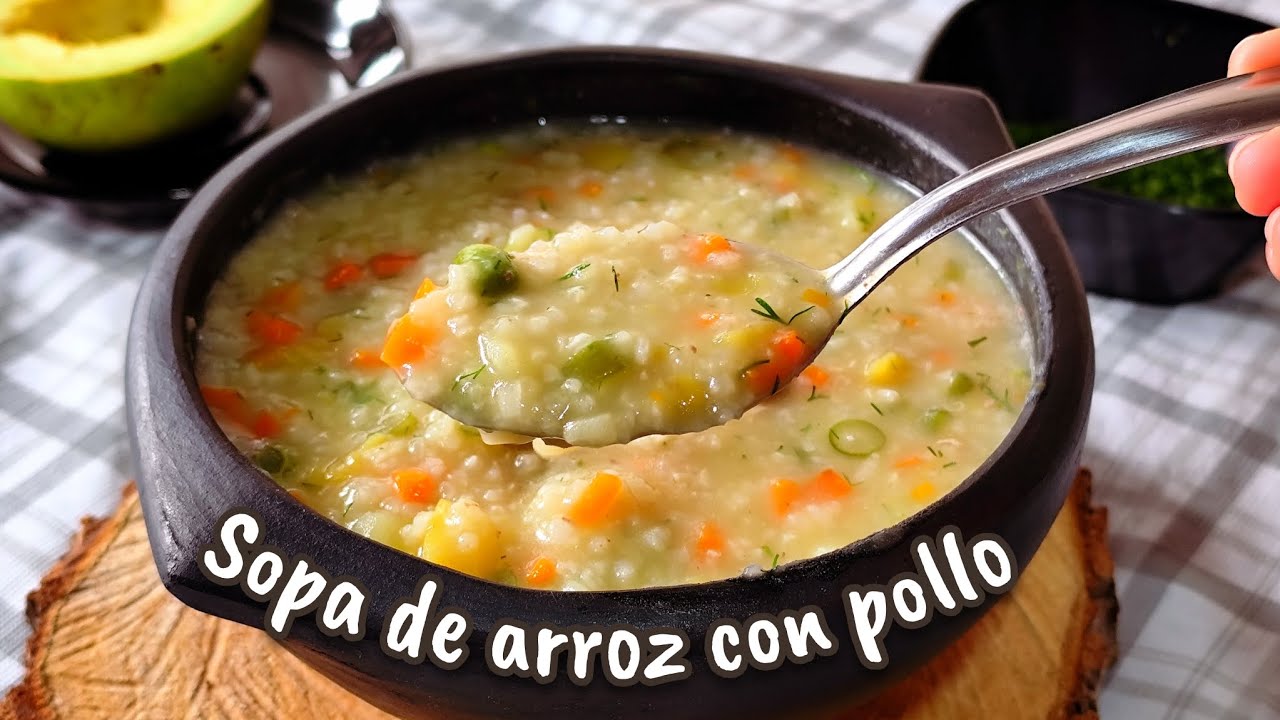 Cómo se hace la SOPA DE ARROZ CON POLLO COLOMBIANA 👩🏻‍🍳 PARA TU MENÚ DIARIO 📝
