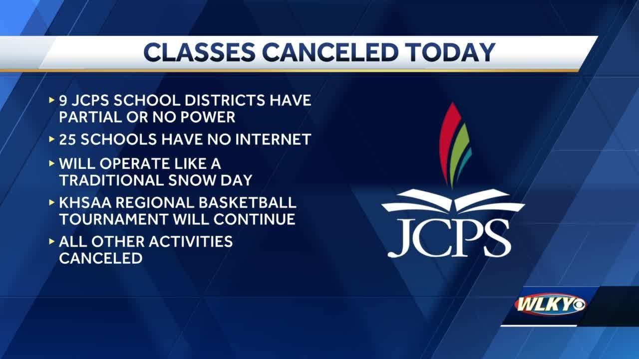 JCPS cancels Monday classes due to power outages YouTube