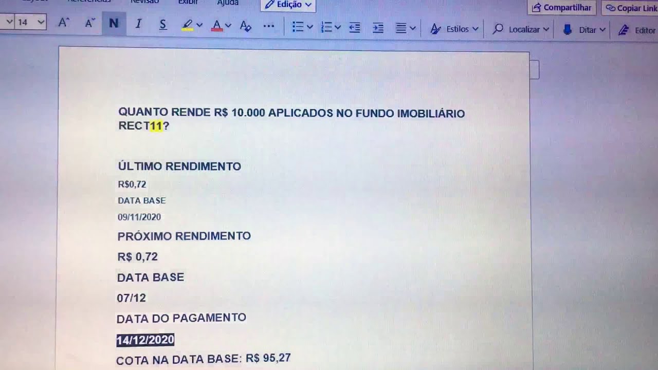 Quanto rende R$ 10.000,00 aplicado no 