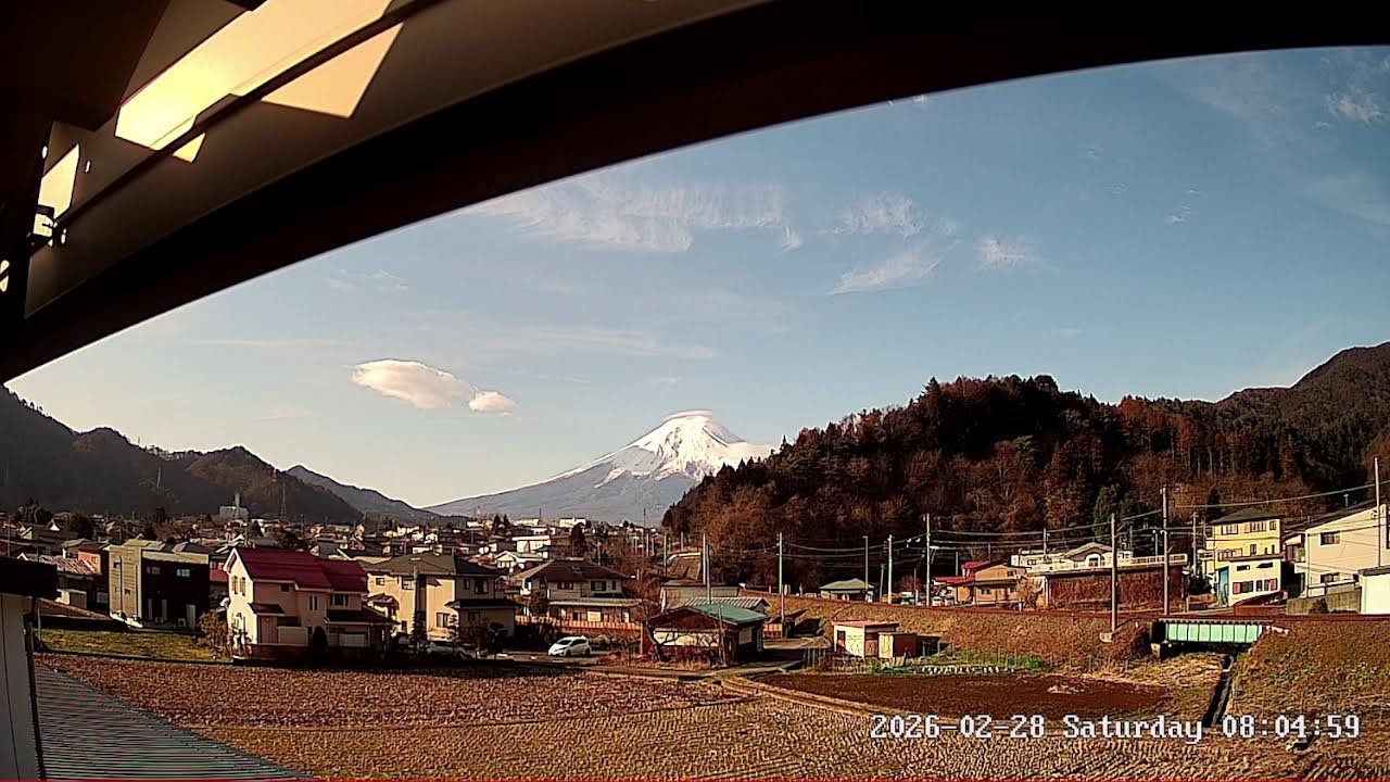 富士山ライブカメラ 山梨県富士吉田市 Yaamanashi Fujiyoshida Live camera.world.cam