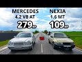 DAEWOO NEXIA 1.6 vs MERCEDES E420 (279л.с.) SUPERB 2.0T 4x4 vs OCTAVIA A5 RS. PASSAT CC 2.0T ГОНКА