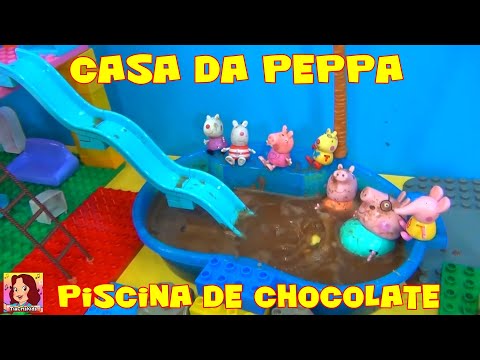 Peppa Pig Casa de Lego com Toboágua! Peppa Pig Lego House with waterslide! # peppapig #lego #peppa 